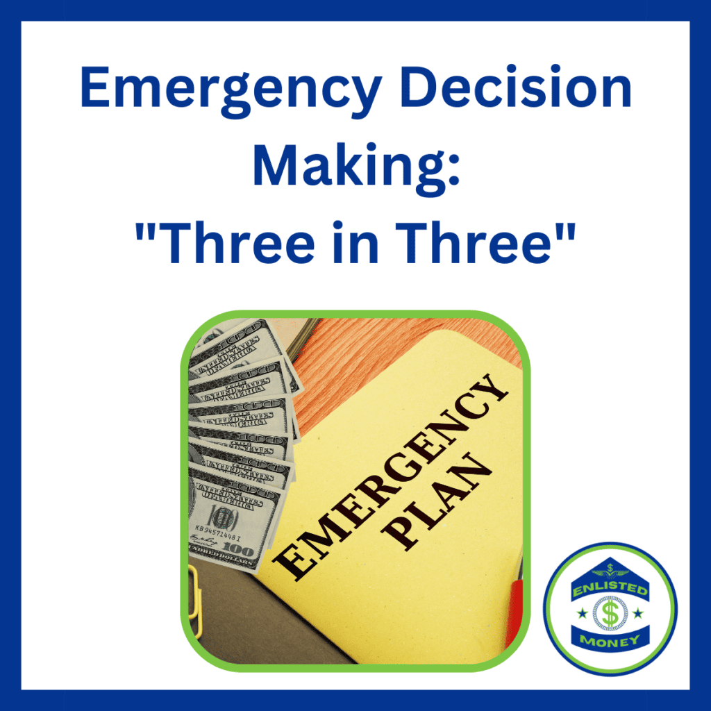 emergency financial decision making
